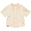 Gauze Button Up Shirt, Cream - Shirts - 1 - thumbnail