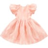 Fit & Flare Dress with Puff Sleeves, Pink - Dresses - 1 - thumbnail