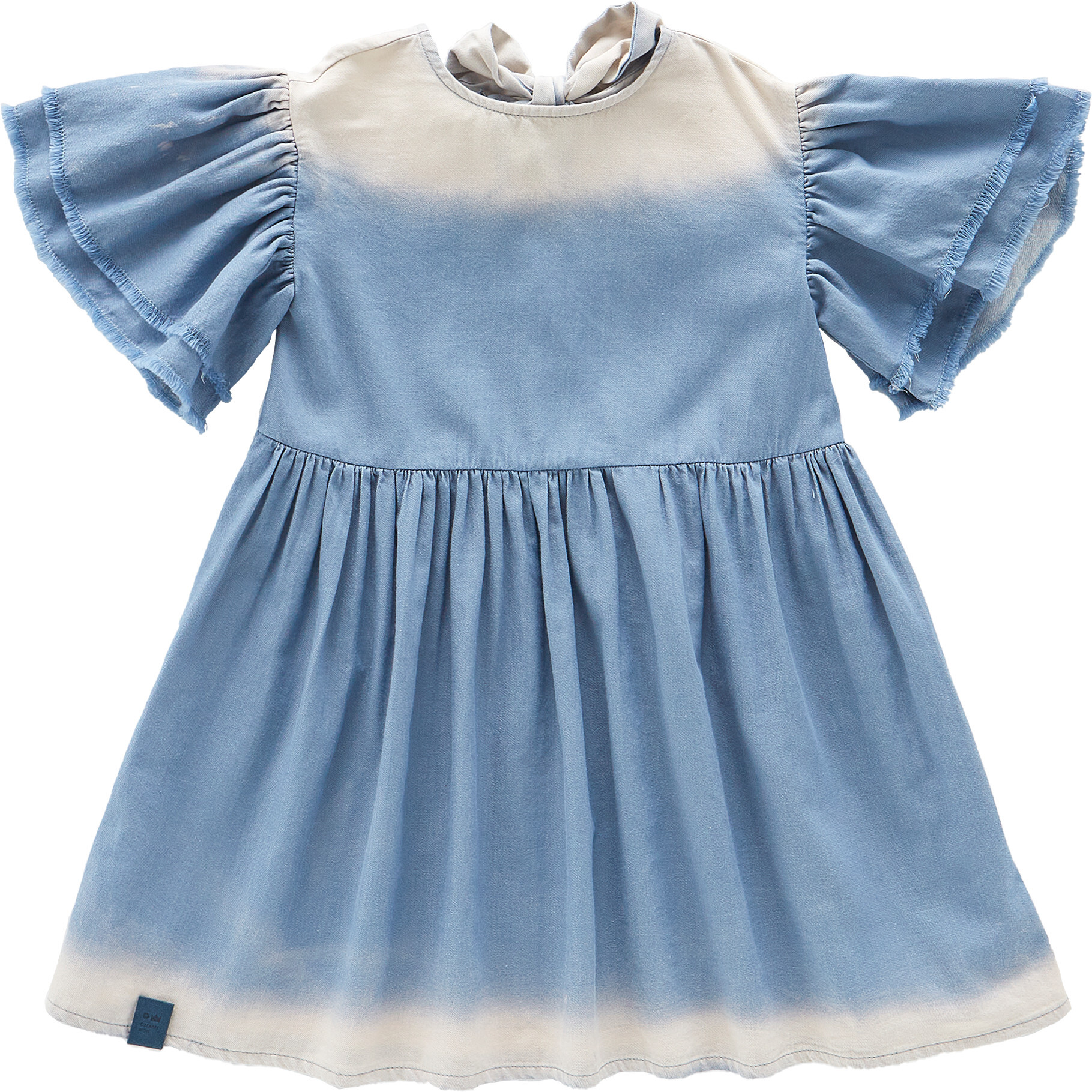 Fit & Flare Denim Dress, Blue Chambray - OMAMImini Dresses | Maisonette Fit & Flare Denim Dress, Blue Chambray - OMAMImini Dresses | Maisonette