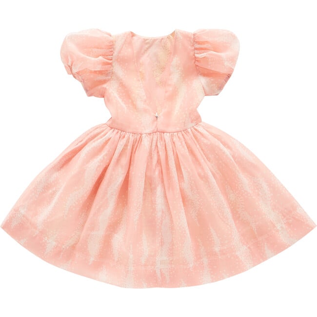 Fit & Flare Dress with Puff Sleeves, Pink - Dresses - 2