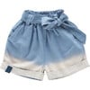 Denim Shorts with Belt, Blue - Shorts - 1 - thumbnail