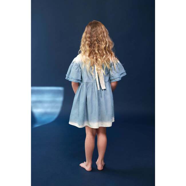 slim fit dress slacks Devonshire Blue Chambray Fit Flare Dress - Fair Trade main image 1