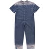 Chambray Mechanic Jumpsuit, Navy - Rompers - 1 - thumbnail