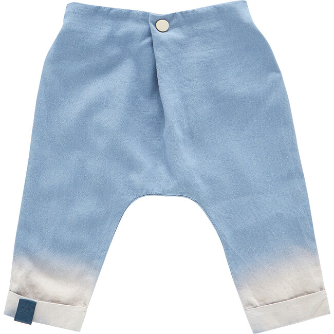 Denim Baby Joggers with Front Pleat, Blue