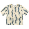 Boxy T-Shirt with All Over Print, Cream - Shirts - 1 - thumbnail