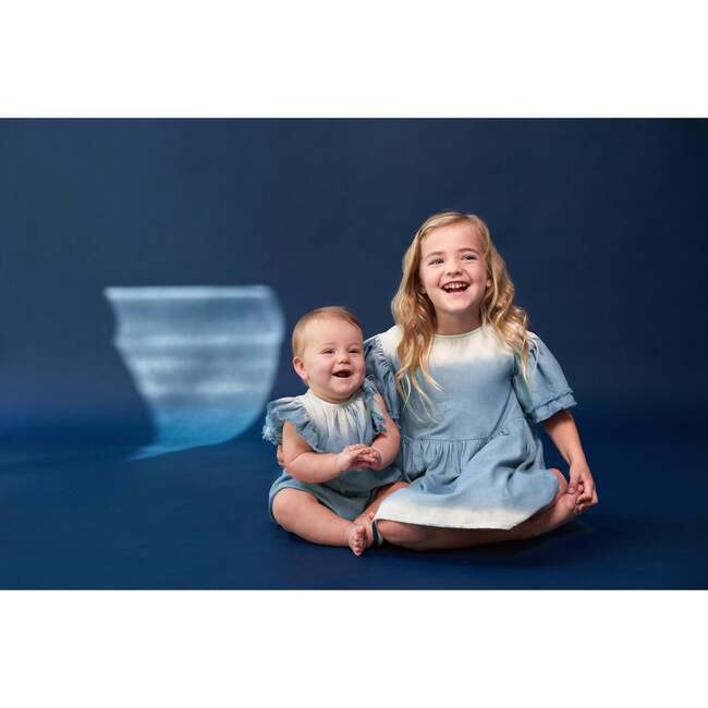 Fit & Flare Denim Dress, Blue Chambray - OMAMImini Dresses | Maisonette