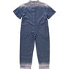 Chambray Mechanic Jumpsuit, Navy - Rompers - 2