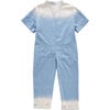 Chambray Mechanic Jumpsuit, Blue - Rompers - 2