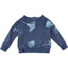 Baby Terry Sweatshirt, Navy - Sweatshirts - 1 - thumbnail