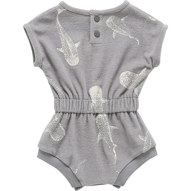 Baby Terry Romper, Heather - Rompers - 2