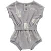 Baby Terry Romper, Heather - Rompers - 2