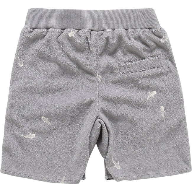 Terry Shorts with Print, Grey - Shorts - 2