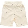 Terry Shorts with Print, Cream - Shorts - 2