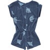 Terry Romper, Navy - Rompers - 2