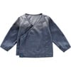 Denim Kimono Cardigan, Navy - Shirts - 1 - thumbnail