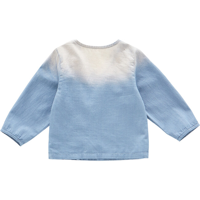 Denim Kimono Cardigan, Blue - Shirts - 2