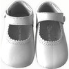 Leather Baby Mary Jane Crib Shoes, White - Dress Shoes - 1 - thumbnail