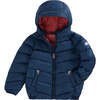 Pack-A-Way Puffer Jacket, Lighthouse Blue - Coats - 1 - thumbnail
