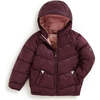 Pack-A-Way Puffer Jacket, Black Cherry - Coats - 1 - thumbnail