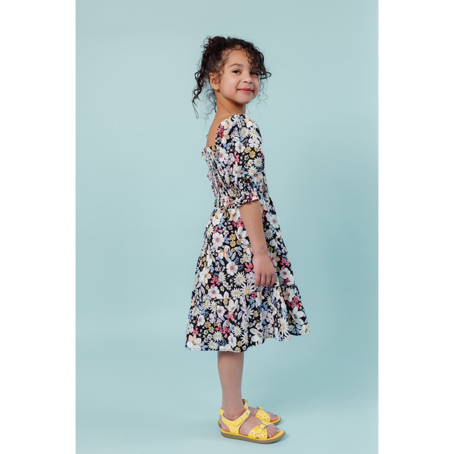 Girls Floral Printed Tiered Dress - Dresses - 4