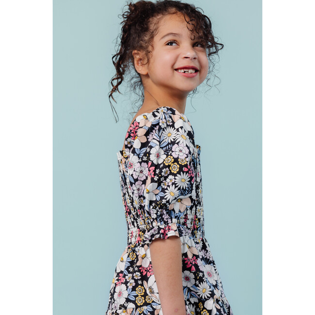 Girls Floral Printed Tiered Dress - Dresses - 5