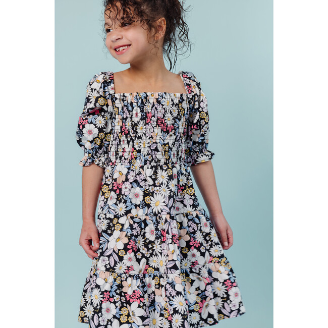 Girls Floral Printed Tiered Dress - Dresses - 6