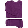 Luxury 100% Organic Cotton Top And Legging Loungeware Set, Deep Purple - Loungewear - 1 - thumbnail
