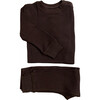 Luxury 100% Organic Cotton Top And Legging Loungeware Set, Grey - Loungewear - 1 - thumbnail