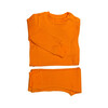 Luxury 100% Organic Cotton Top And Legging Loungeware Set, Orange - Loungewear - 1 - thumbnail