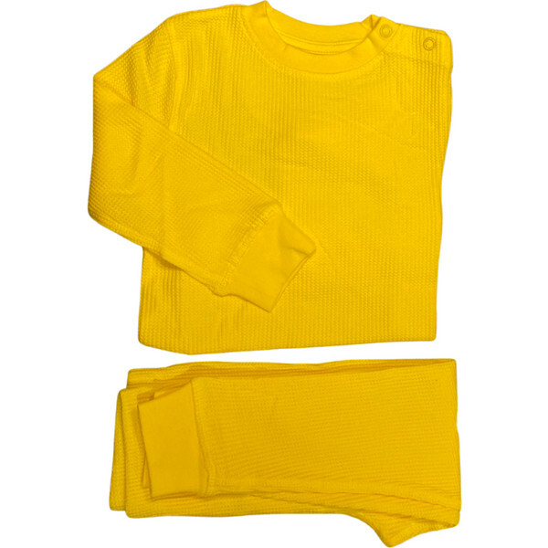 Luxury 100% Organic Cotton Top And Legging Loungeware Set, Bright Yellow