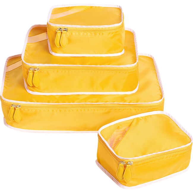 Monogrammable Packing Cube Quad, Canyon Yellow