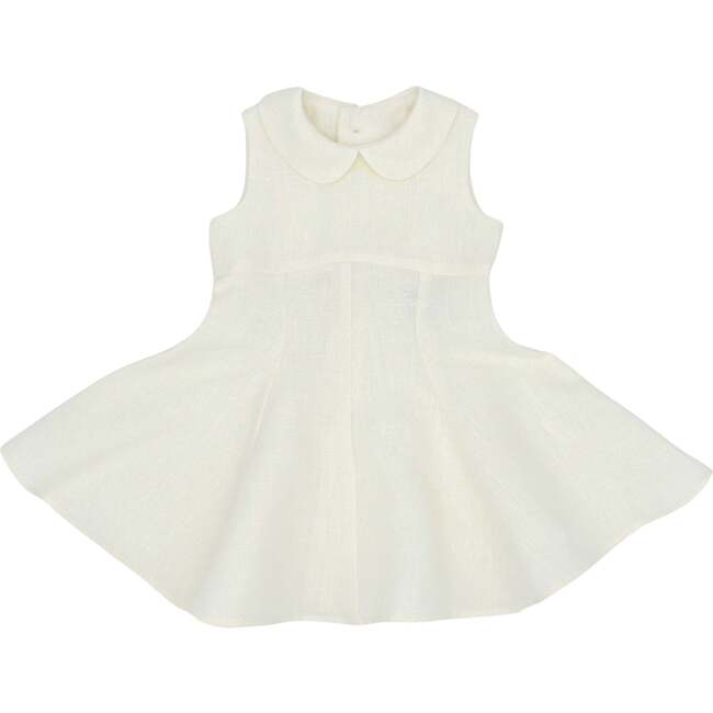Linen Corinne Dress, Ivory - Dresses - 1 - zoom