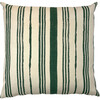 Painted Stripe Cotton Throw Pillow, Green - Decorative Pillows - 1 - thumbnail