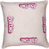 80s Barbie Logo Throw Pillow, Pink - Decorative Pillows - 1 - thumbnail