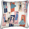 Barbie Mod Shapes Throw Pillow, Navy - Decorative Pillows - 1 - thumbnail