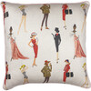 Barbie Vintage Pinstripe Throw Pillow, Pink - Decorative Pillows - 1 - thumbnail