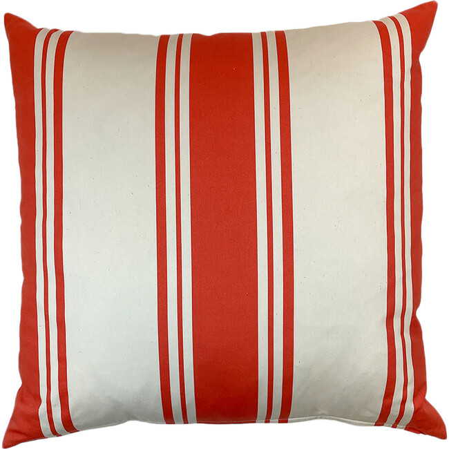 Yorkshire Stripe Throw Pillow, Red
