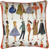 Barbie Vintage Illustration Linen Throw Pillow, White - Decorative Pillows - 1 - thumbnail