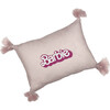 80s Barbie Logo Lumbar Linen Pillow, Pink - Decorative Pillows - 1 - thumbnail