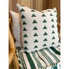 Triangles Cotton Throw Pillow, Green - Decorative Pillows - 2