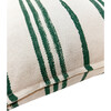 Painted Stripe Cotton Throw Pillow, Green - Decorative Pillows - 3