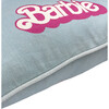 80s Barbie Logo Throw Pillow, Baby Blue - Decorative Pillows - 2