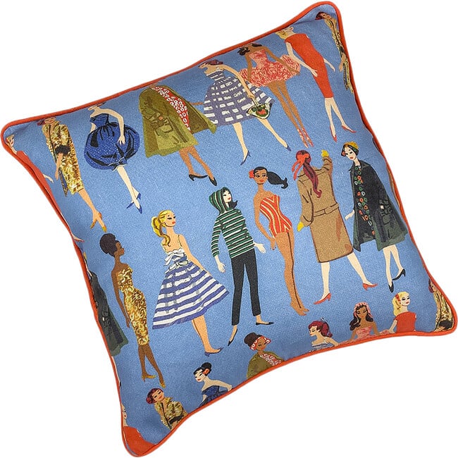 Barbie Vintage Illustration Linen Throw Pillow, Violet - Decorative Pillows - 3