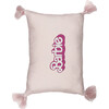 80s Barbie Logo Lumbar Linen Pillow, Pink - Decorative Pillows - 3