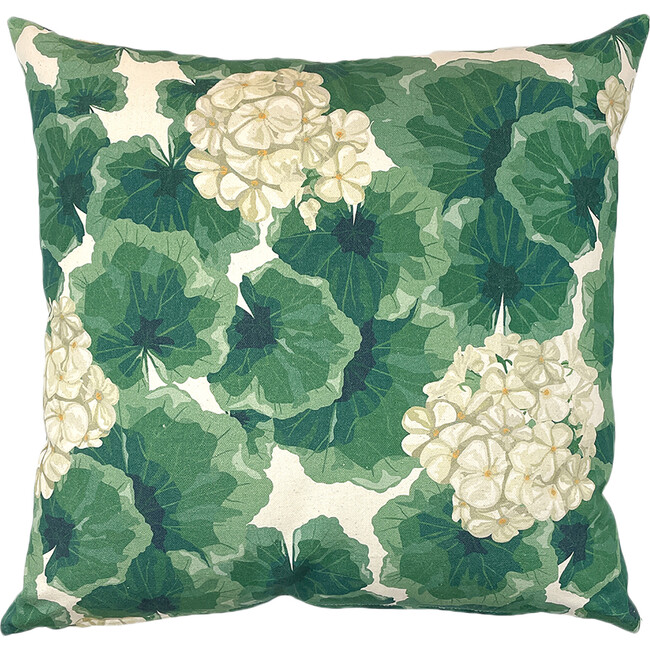 Geranium Throw Pillow, Green