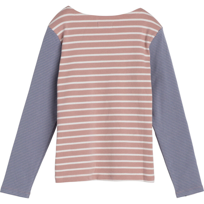 Sloane Mixed Stripe LS Shirt, Dusty Pink Multi - Shirts - 3