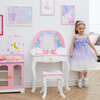 Little Dreamer Rainbow Medium Vanity, Pink - Kids Seating - 2