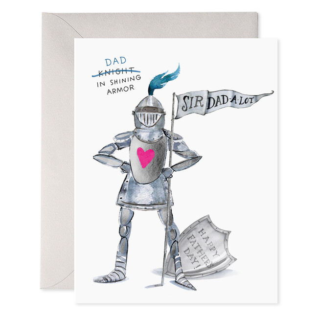 Sir Dad-A-Lot Knight Card, Silver Foil