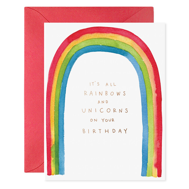 Rainbows and Unicorns Birthday Card, Multi