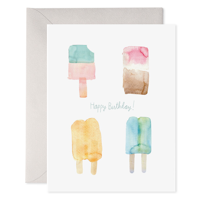 Popsicles Birthday Card, Pastel
